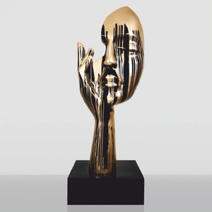 Casa Padrino XXL Decorative Sculpture Black / Gold H. 190 cm - Large Decorative Figure