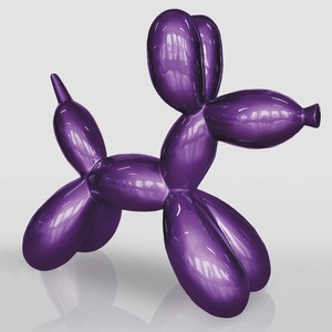 Casa Padrino XXL Decorative Sculpture Balloon Dog Purple Metallic 210 cm - Huge Garden Figurine