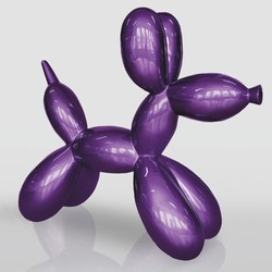 Casa Padrino escultura decorativa XXL perro globo púrpura metálico 210 cm - Figura gigante para jardín