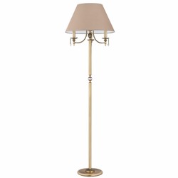 Casa Padrino luxury baroque crystal floor lamp brass with patina / brown H. 172 cm