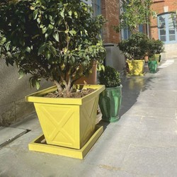 Casa Padrino vaso da fiori di lusso in ceramica verde Ø 65 x A. 61 cm - Decorazione per hotel e giardino