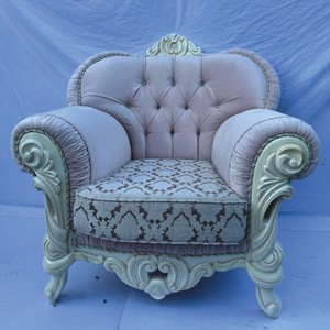 Casa Padrino Luxury Baroque Armchair with Rhinestones Pink / White - Baroque Furniture