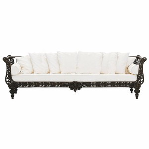 Luxus Barock Schmiedeeisen Sofa Schwarz Weiß