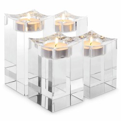 Luxus Kristallglas Teelichhalter 4er Set