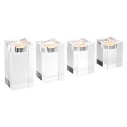 Luxus Kristallglas Teelichhalter 4er Set