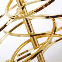 Runde Luxus Tischleuchte Schreibtischleuchte Gold Schwarz