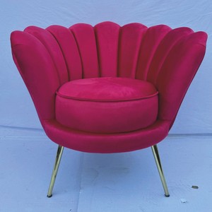 Casa Padrino poltrona di design di lusso bordeaux rosso / oro - Mobili di lusso
