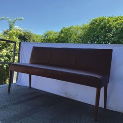 Casa Padrino banc de luxe en cuir marron 160 cm - Meubles en cuir