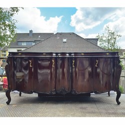 Casa Padrino credenza barocco di lusso con 4 ante marrone scuro 240 cm - Mobili in stile barocco