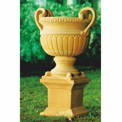 Prunkvoller Luxus Barock Keramik Blumentopf Pflanzentopf Gelb