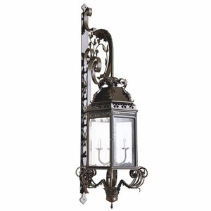 Prunkvolle Luxus Barock Außenwandleuchte Braun