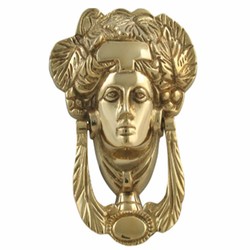 Casa Padrino heurtoir de porte baroque dame laiton H. 18 cm - Accessoires de maison baroques