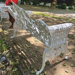 Casa Padrino Baroque Garden Bench White 148 cm - Baroque Garden Furniture