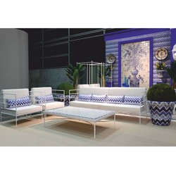 Casa Padrino vaso da fiori di lusso in ceramica blu / bianco Ø 79 x A. 63 cm - Decorazione da giardino