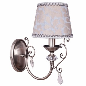 Casa Padrino lámpara de pared barroco de lujo de cristal plata / beige A. 35 cm - Iluminación barroco Casa Padrino lámpara de pared barroco de lujo de cristal plata / beige A. 35 cm - Iluminación barroco