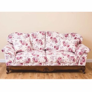Prunkvolles Luxus Barock Wohnzimmer Sofa Weiß Pink Braun