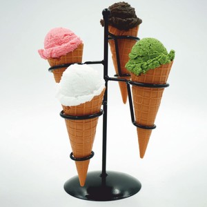 Casa Padrino porta coni gelato con decorazione gelato nero / colorato A. 24 cm - Accessori per gelaterie