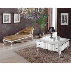 Casa Padrino chaise longue baroque de luxe or / blanc / argent 166 cm - Fabriqué en Italie
