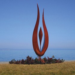 Luxus Hotel Garten Deko Stahl Skulptur Rost