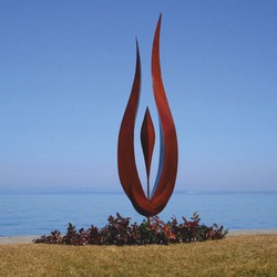 Luxus Hotel Garten Deko Stahl Skulptur Rost