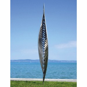 Casa Padrino sculpture de décoration de jardin de luxe en acier inoxydable argent H. 300 cm - Sculptures de jardin