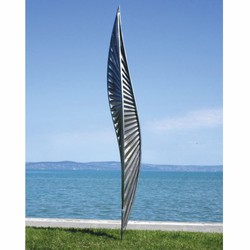 Casa Padrino escultura decorativa de jardín de acero inoxidable de lujo plata A. 300 cm - Esculturas de jardín