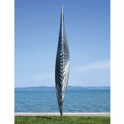 Casa Padrino escultura decorativa de jardín de acero inoxidable de lujo plata A. 300 cm - Esculturas de jardín