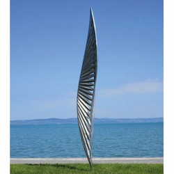 Casa Padrino escultura decorativa de jardín de acero inoxidable de lujo plata A. 300 cm - Esculturas de jardín