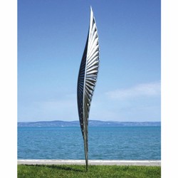 Casa Padrino escultura decorativa de jardín de acero inoxidable de lujo plata A. 300 cm - Esculturas de jardín