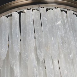 Runder Luxus Kristall Kronleuchter Silber