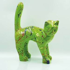 Casa Padrino Deko Figur Katze H. 32 cm - Verschiedene Farben - Deko Skulptur