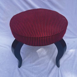 Casa Padrino Taburete Barroco Rojo / Negro A. 49 cm - Muebles de Estilo Barroco