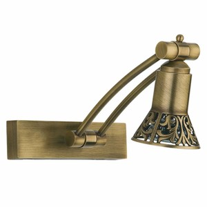 Casa Padrino lámpara de pared LED / lámpara de lectura barroco de lujo latón con pátina A. 20 cm