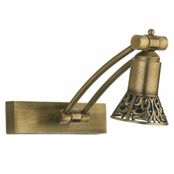 Casa Padrino lampada da parete / lampada da lettura a LED barocco di lusso ottone con patina A. 20 cm