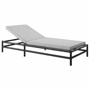Casa Padrino Tumbona de Jardín de Lujo Negro / Gris 210 cm - Muebles de Hotel y Jardín