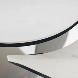 Casa Padrino table à manger de luxe blanc / ambre / laiton 160-240 cm - Extensible