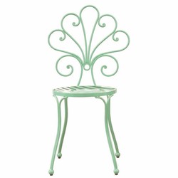 Casa Padrino Art Nouveau garden chair set of 4 mint green H. 91 cm - Garden furniture