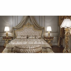Casa Padrino lampe de table baroque de luxe or / argent / blanc H. 85 cm - Fabriquée en Italie
