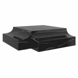 Rechteckiger Luxus Marmor Couchtisch Schwarz