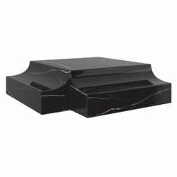 Casa Padrino tavolo da salotto di lusso in marmo nero 109 cm - Mobili per soggiorno e hotel
