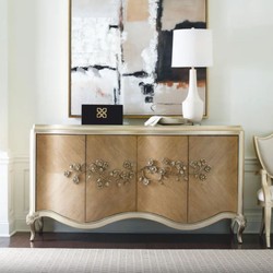 Casa Padrino Aparador Barroco de Lujo Marrón / Oro Champán 183 cm - Muebles Barrocos