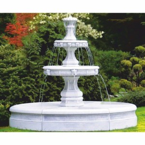 Casa Padrino Fuente Barroco Gris Ø 245 x Al. 210 cm - Decoración Barroco de Jardín