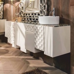 Casa Padrino armoire vasque mural design de luxe blanc brillant 170 cm