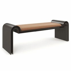 Casa Padrino Banco de Metal de Lujo Marrón / Bronce 142 cm - Muebles de Hotel de Lujo