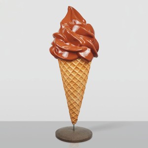 Casa Padrino XXL decorative ice cream in a cone brown / beige / gray H. 170 cm - Ice cream parlor decoration