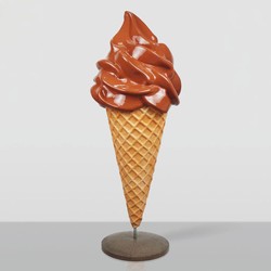 Casa Padrino cono de helado decorativo XXL marrón / beige / gris A. 170 - Decoración de heladería