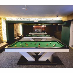 Casa Padrino luxury pool billiard table / dining table 8ft white / black / green