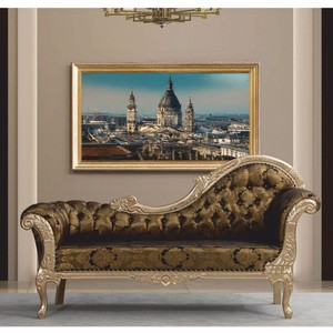 Prunkvolles Luxus Barock Wohnzimmer Sofa Gold Schwarz Silber