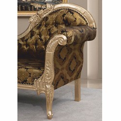 Prunkvolles Luxus Barock Wohnzimmer Sofa Gold Schwarz Silber