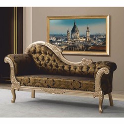 Casa Padrino Luxury Baroque Sofa Left Side Gold / Black / Silver 210 cm - Baroque Furniture Casa Padrino Luxury Baroque Sofa Left Side Gold / Black / Silver 210 cm - Baroque Furniture